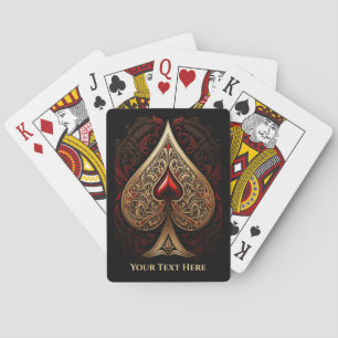 Gold Ace of Spades Cartes de jeu personnalisées