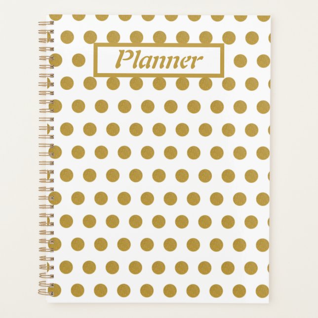 Gold and white Polka dots  (Devant)