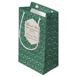 Gold Art Deco Mariage Retour Cadeau Favoriser Sac 