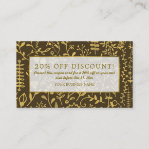 Gold Boho Floral, bon de réduction