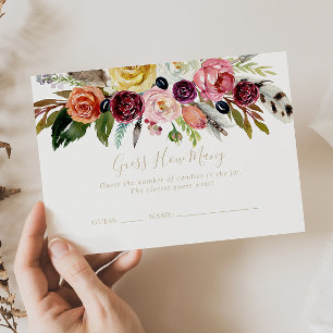 Gold Boho Floral Devine Combien De Carte De Jeu