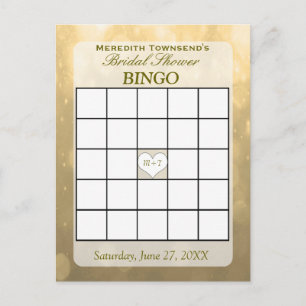 Gold Bokeh  Carte Bingo