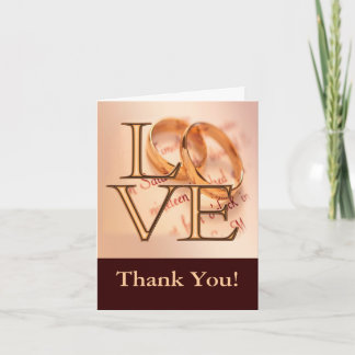 Gold/Brown LOVE, Bandes Mariages Merci