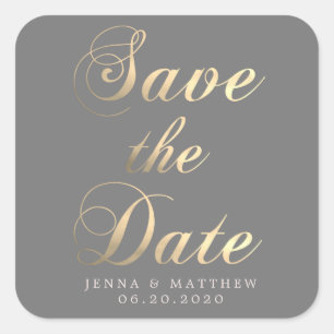 Gold Calligraphy Enregistrer le sticker de date