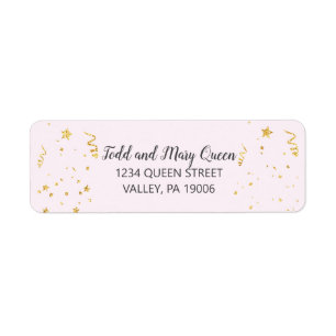 Gold Celebration on Pink Retourner les étiquettes