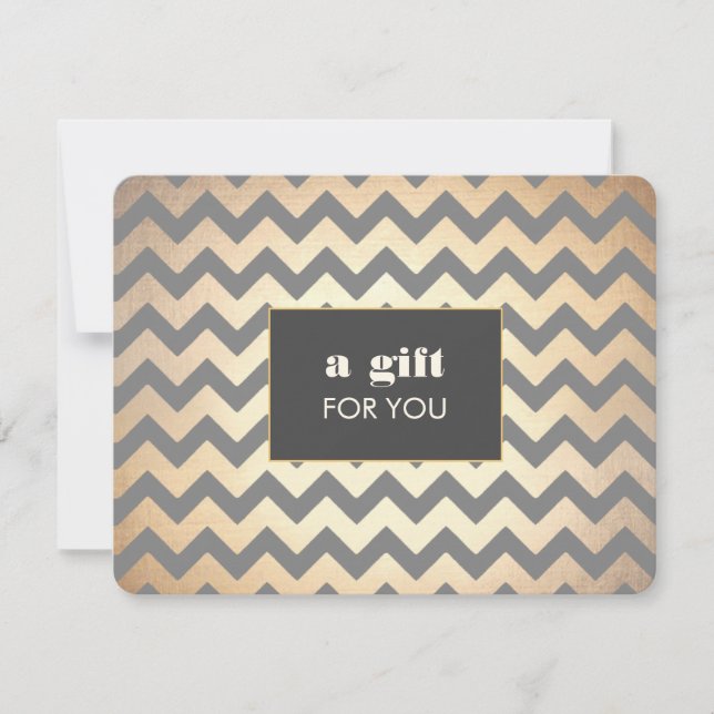 Gold Chevron Motif Salon et certificat cadeau Spa (Devant)