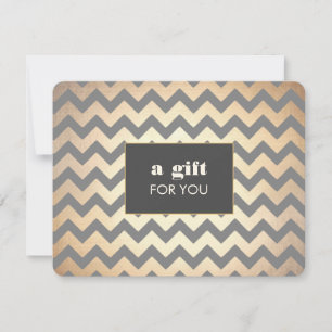 Gold Chevron Motif Salon et certificat cadeau Spa