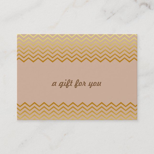 Gold Chevron Salon et certificat cadeau Spa (Devant)