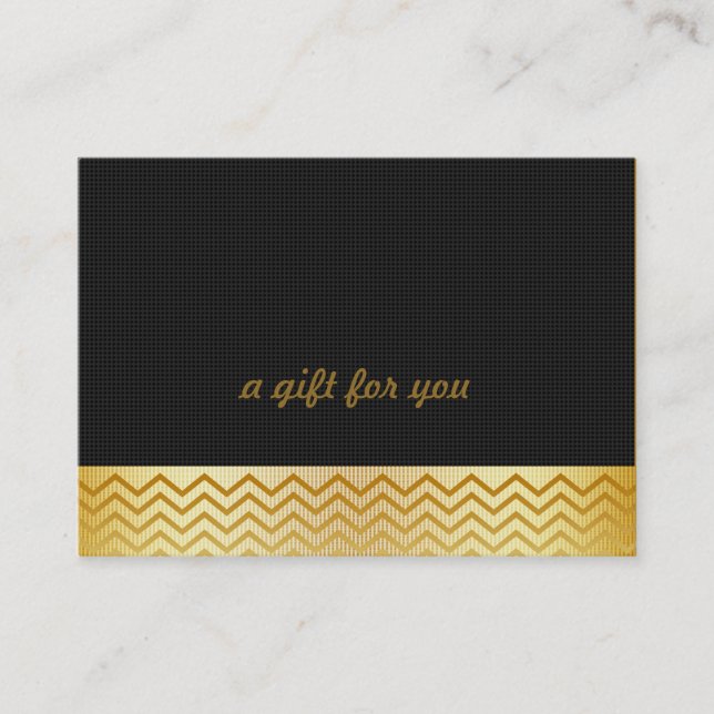 Gold Chevron Salon et certificat cadeau Spa (Devant)