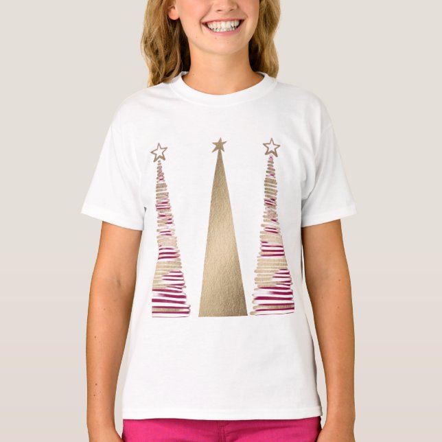 Gold Christmas Tree's T-shirt  (Devant)