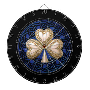 Gold Clover Celtic Knots Cible de flechettes