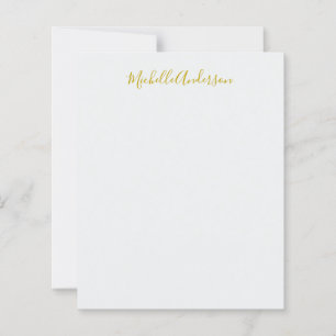 Gold Color Modern Minimaliste Nom d'écriture manus