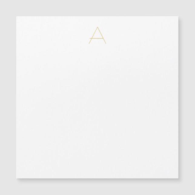 Gold Color Monogram Professional Magnetic Card (Devant)
