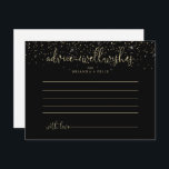 Gold Confetti Fancy Script Mariage carte conseil<br><div class="desc">Cette carte de conseil mariage en écriture de confetti or est parfaite pour un mariage rustique. Le design simple et élégant présente des confettis dorés brillants associés à une typographie stylisée. Ces cartes sont parfaites pour un mariage, une douche nuptiale, un baby shower, une fête de remise de diplômes et...</div>
