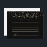 Gold Confetti Fancy Script Mariage carte conseil<br><div class="desc">Cette carte de conseil mariage en écriture de confetti or est parfaite pour un mariage rustique. Le design simple et élégant présente des confettis dorés brillants associés à une typographie stylisée. Ces cartes sont parfaites pour un mariage, une douche nuptiale, un baby shower, une fête de remise de diplômes et...</div>
