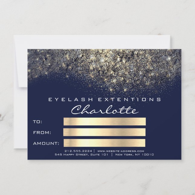 Gold Confetti Parties scintillant Blue Navy certif (Devant)