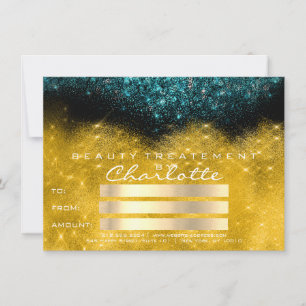 Gold Confetti Parties scintillant Turquoise certif