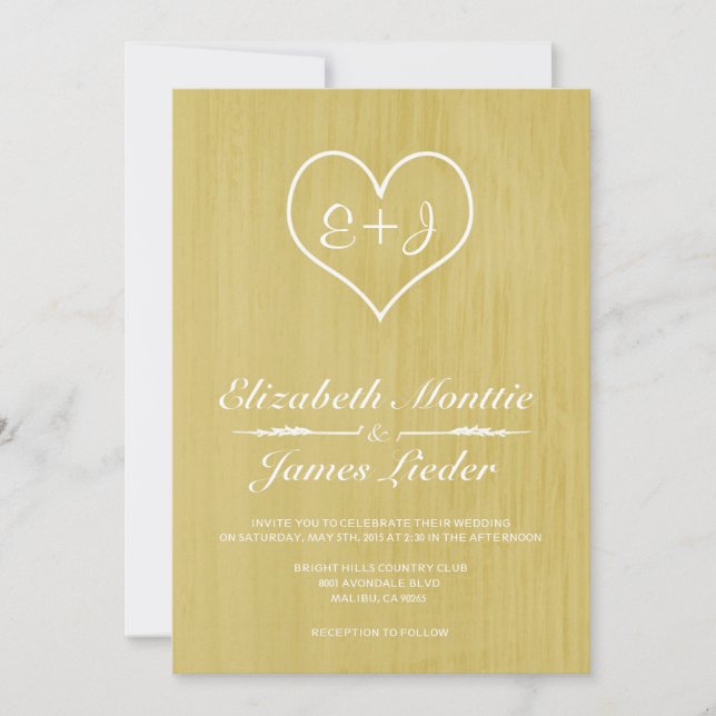 Gold Country Wedding Invitations (Devant)