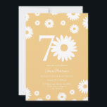 Gold Daisy 70th Birthday Invitation<br><div class="desc">🌼 Célébrez un grand jalon avec notre 70e Invitation anniversaire de marguerite! 🎉 Parfait pour honorer le 70e anniversaire d'un être aimé, cette invitation super présente de belles marguerites et une calligraphie élégante. Personnalisez-le avec tous les détails de la fête pour créer une célébration mémorable et unique. Faites de cet...</div>