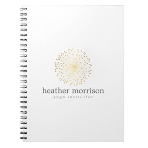 GOLD DANDELION STARBURST LOGO sur Carnet BLANC