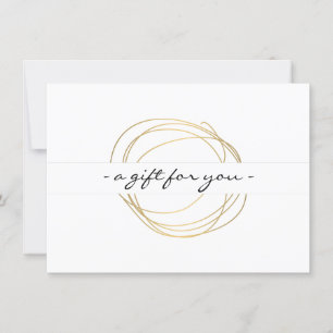Gold Designer Scribble Certificat cadeau