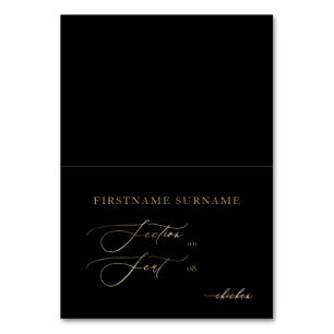 Gold do-it-yourself plié Individuel Mariage Carte