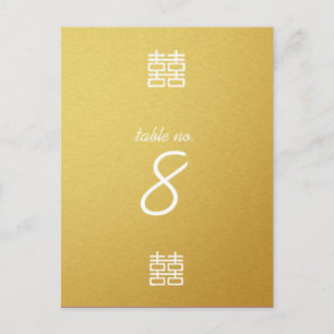 Gold Double Bonheur Lanternes Mariage Cartes de ta