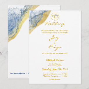 Gold Dust Simple Moderne Sikh Ik Onkar Invitation
