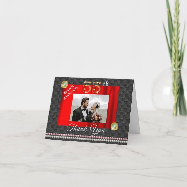 Gold Emerald 55e Mariage Anniversaire Merci (Devant)