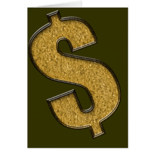 Gold Encrusted dollar Sign