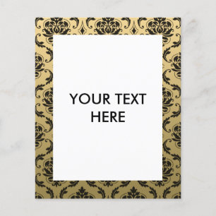 Gold et Black Classic Damask