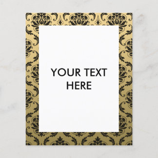 Gold et Black Classic Damask