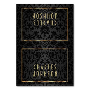 Gold et Black Damask - Cartes de lieu