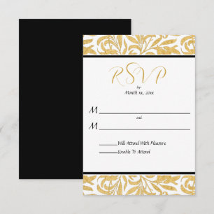 Gold et Black Elegant Wedding Réponse