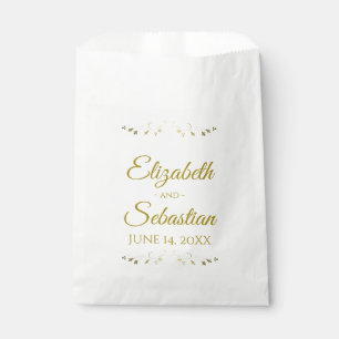 Gold Faux Foil Mariage Faveur Sacs