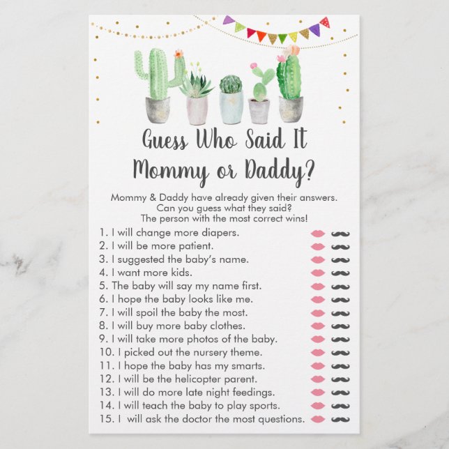 Gold Fiesta Cactus Devinez Qui A Dit Le Jeu (Devant)