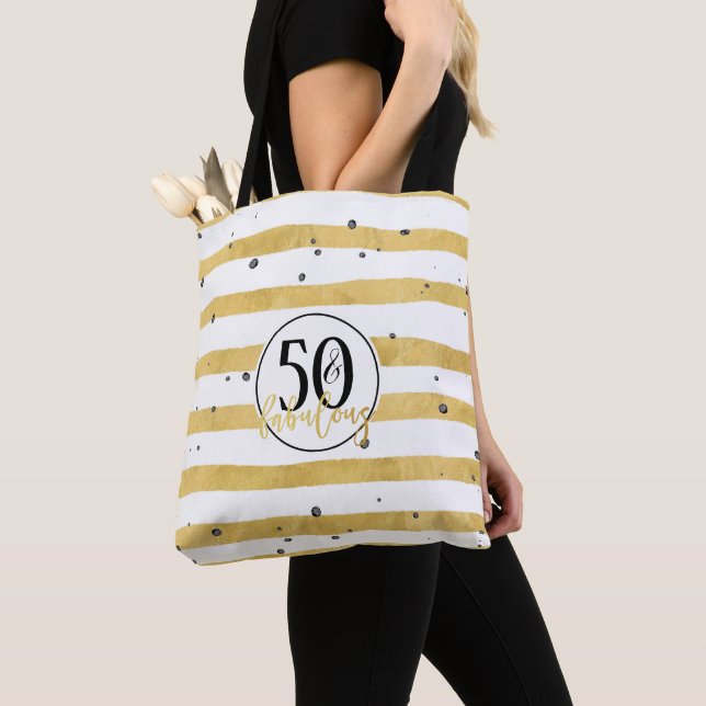 Gold Fifty & Fabulous Sac fourre-tout Confetti (De près)