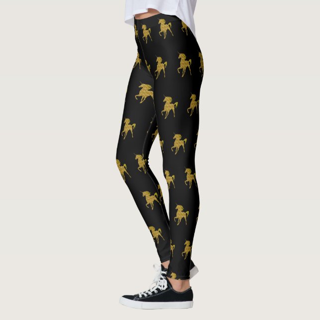 Gold Fire Unicorn Leggings (Gauche)