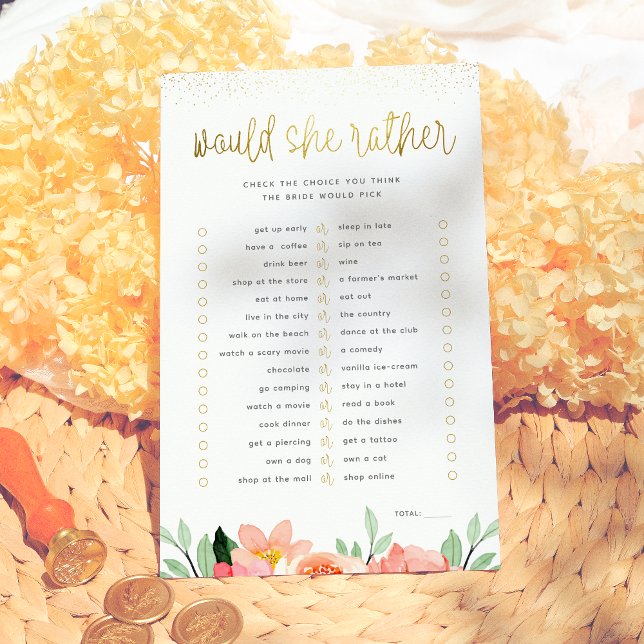 Gold Floral Voudrait-Elle Plutôt Fête des mariées  (Créateur téléchargé)