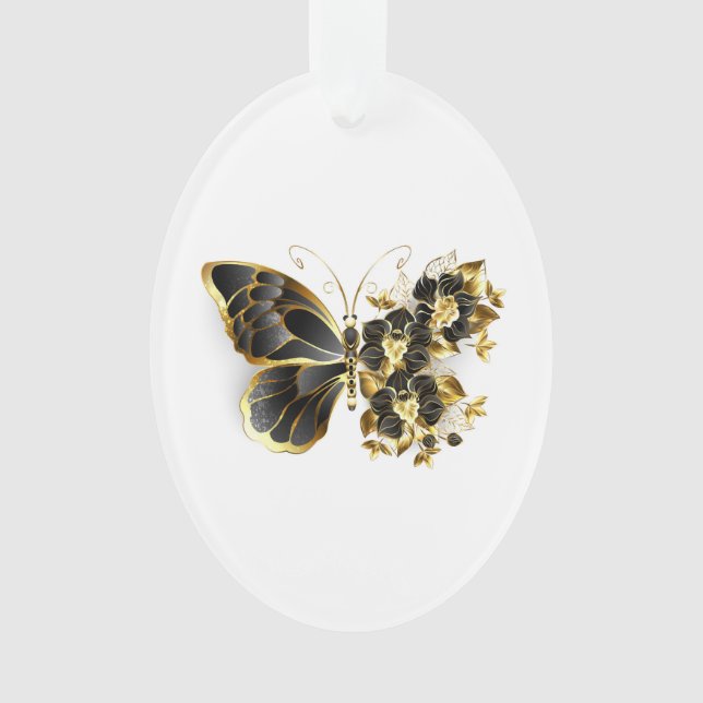 Gold flower Butterfly with Black Orchid (devant)