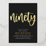 Gold Foil 90th Birthday Invitations | 90e<br><div class="desc">Gold Foil 70th Birthday Invitation. Prêt à être personnalisé par vous !</div>