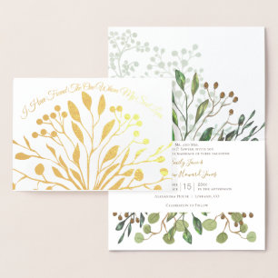 Gold Foil a trouvé celui que j'aime Faire-part de