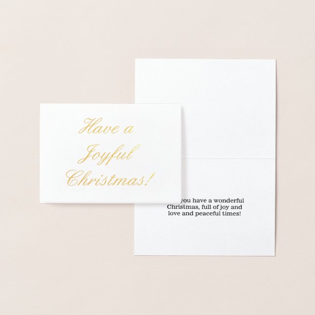 Gold Foil "Ayez un joyeux Noël !" Carte (Affichage)