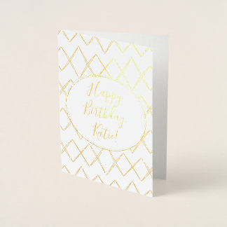 Gold Foil Bonne carte d'anniversaire