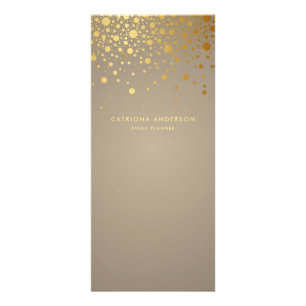 Gold Foil Confetti Carte de bâti d'entreprise mode