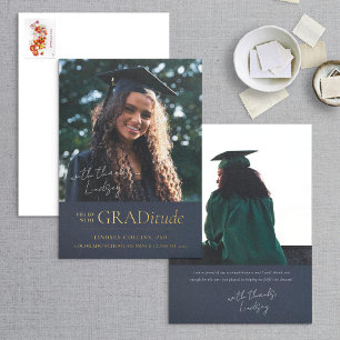 Gold Foil GRADitude Faire-part de graduation photo