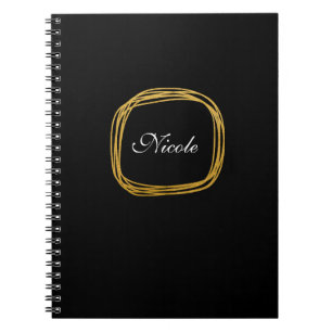 Gold Foil Scribble Circle Modern Carnet Journal