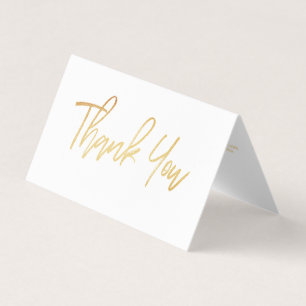 Gold Foil Script Logo Carte de remerciements d'aff