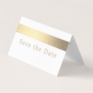 Gold Foil Stripe Photo Enregistrer La Carte Date