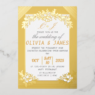 Gold Foil Wedding Invitation Premium Foil